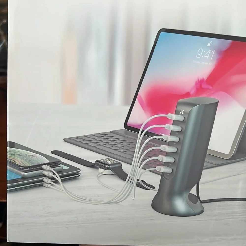 Atomi Charge Tower Pro USB Desktop Charging Station w/Ai Rapid Charge Technology
